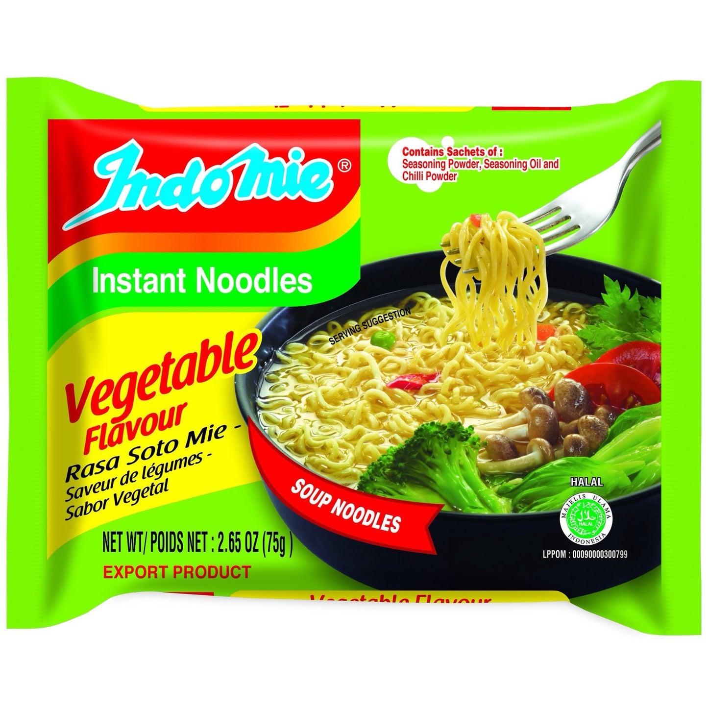 Indomie Instant Noodle Soup Vegetable Flavour (Pack of30)