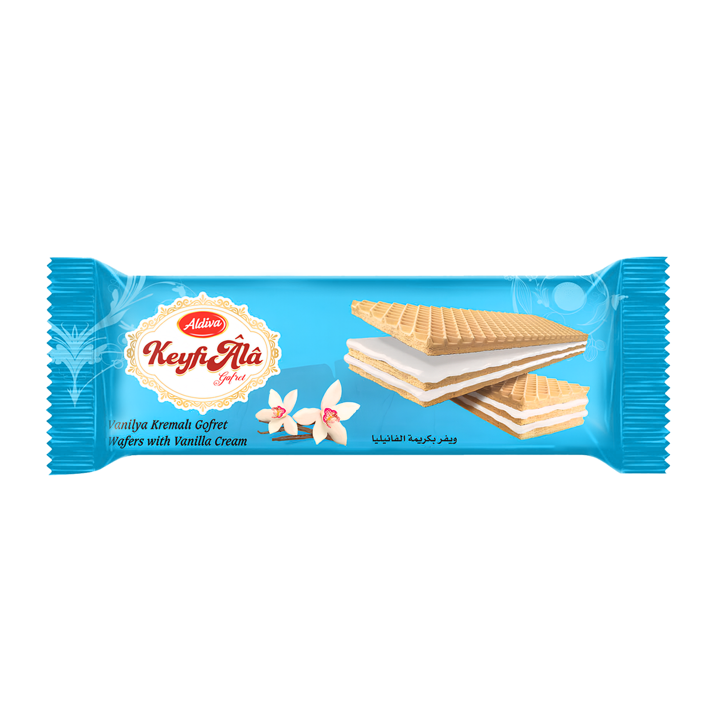 ALDIVA Keyfi Ala Wafers With Vanilla Cream 142 gram (pack of 12)