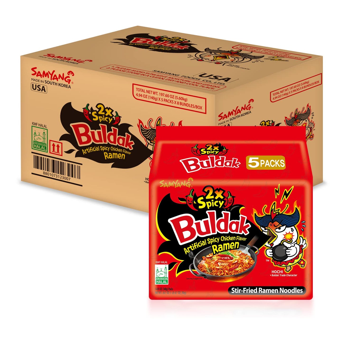 Samyang Buldak Ramen 2X Spicy (Pack of 40)