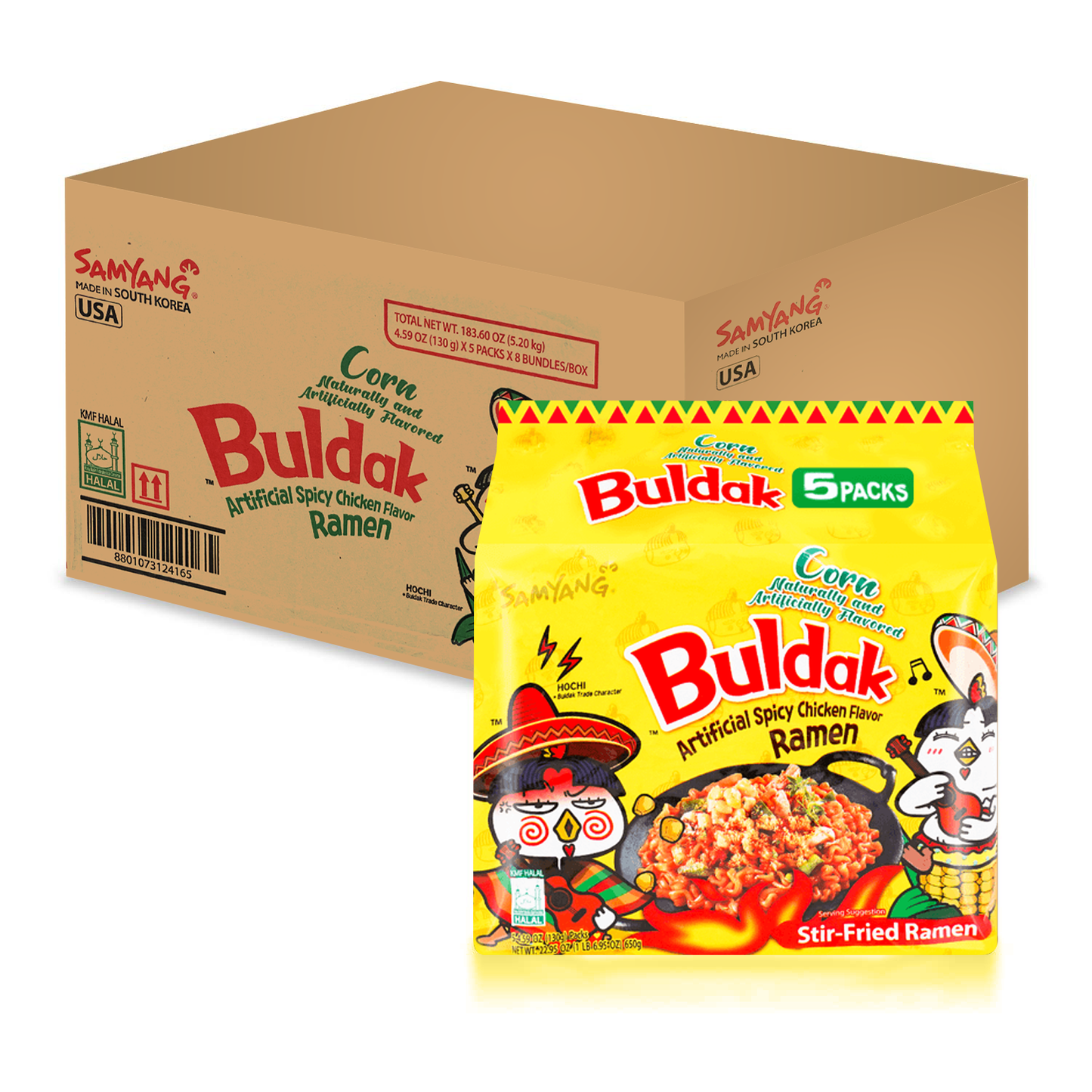 Samyang Buldak Ramen corn (Pack of 40)