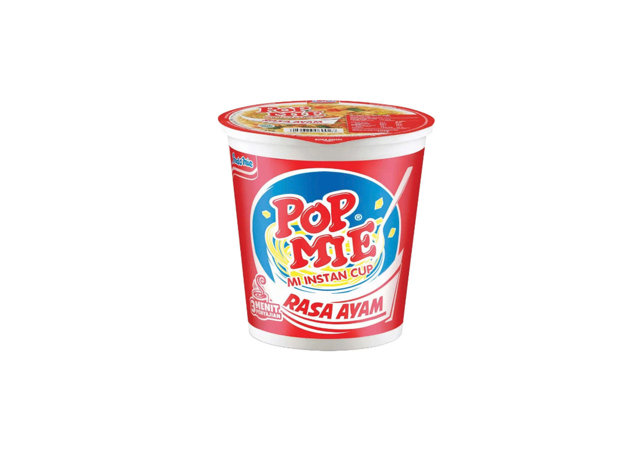 Pop Mie Rasa Ayam Instant Noddle Cup Chicken Flavour, 2.65 Ounce (Pack of 24)