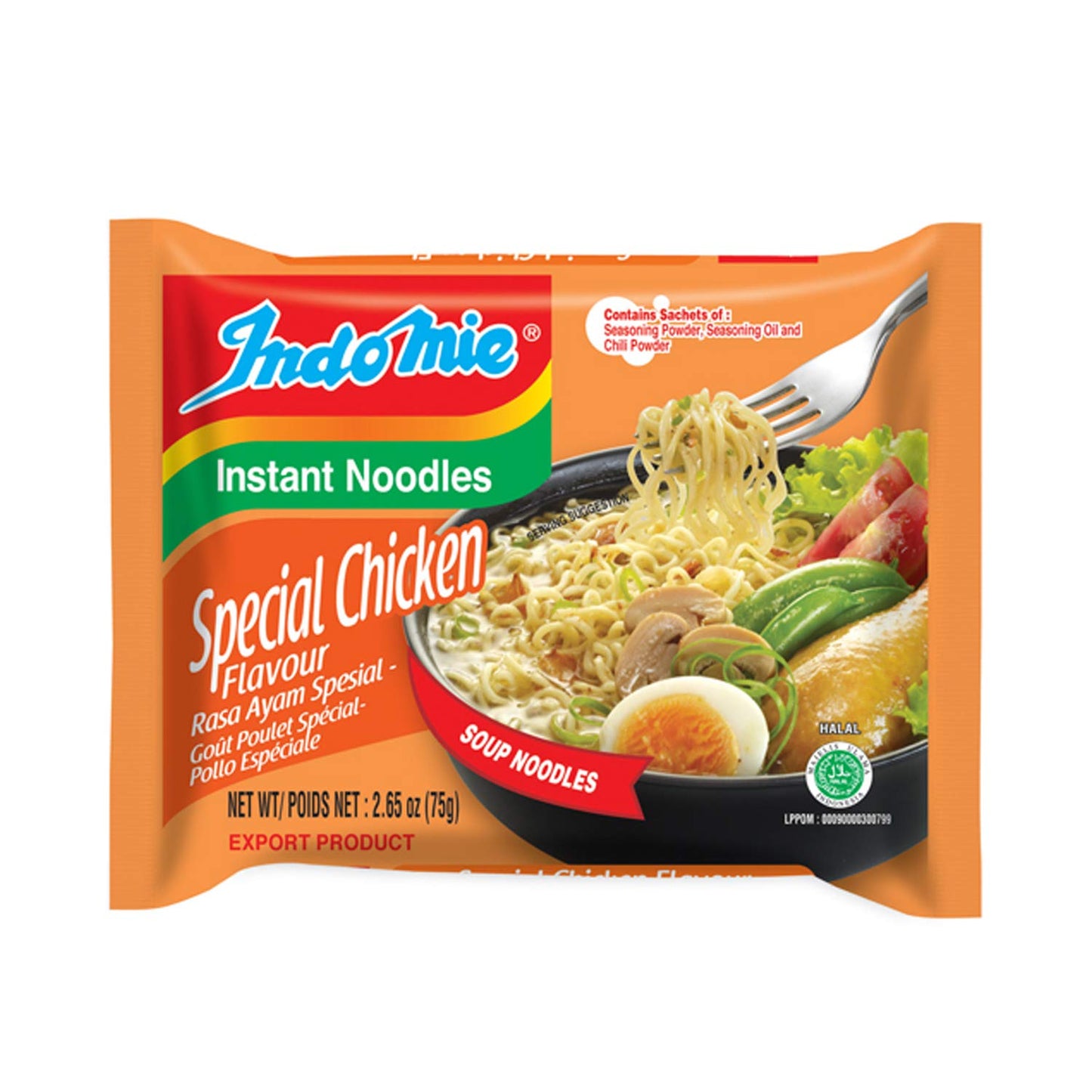 Indomie Instant Noodles Soup Special Chicken Flavor (Pack of 30)