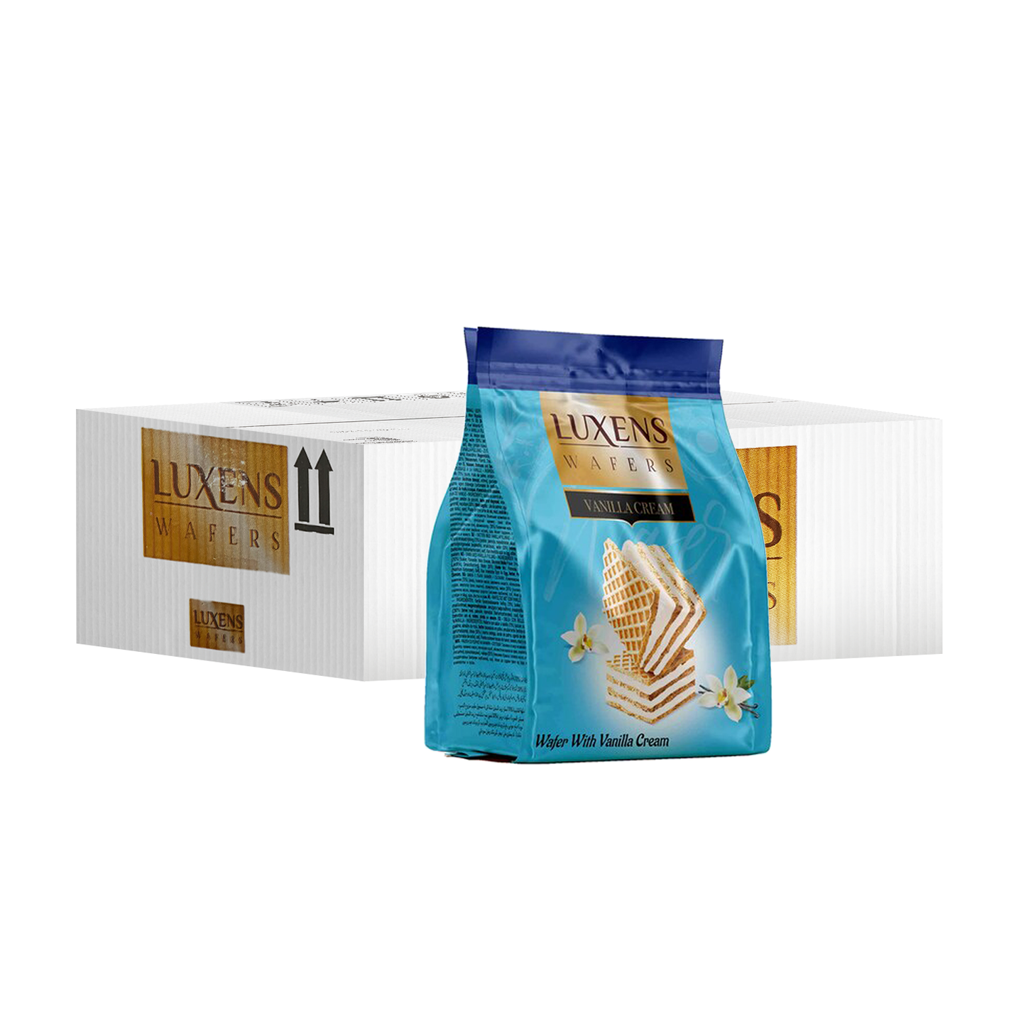 LUXENS Wafers Cubes Vanilla 250 gram (Pack of 12)
