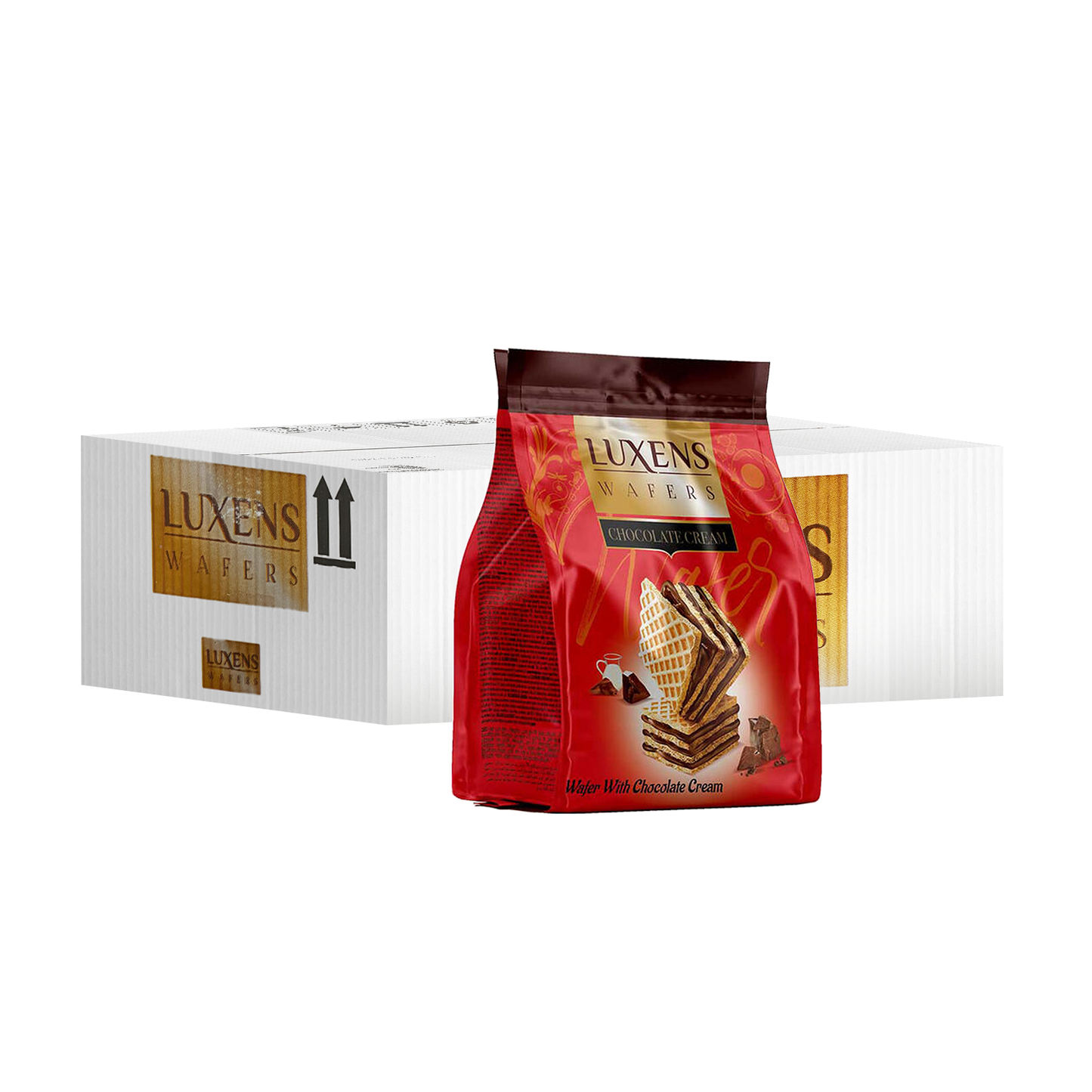 LUXENS Wafers Cubes Chocolate 250 gram (Pack of 12)
