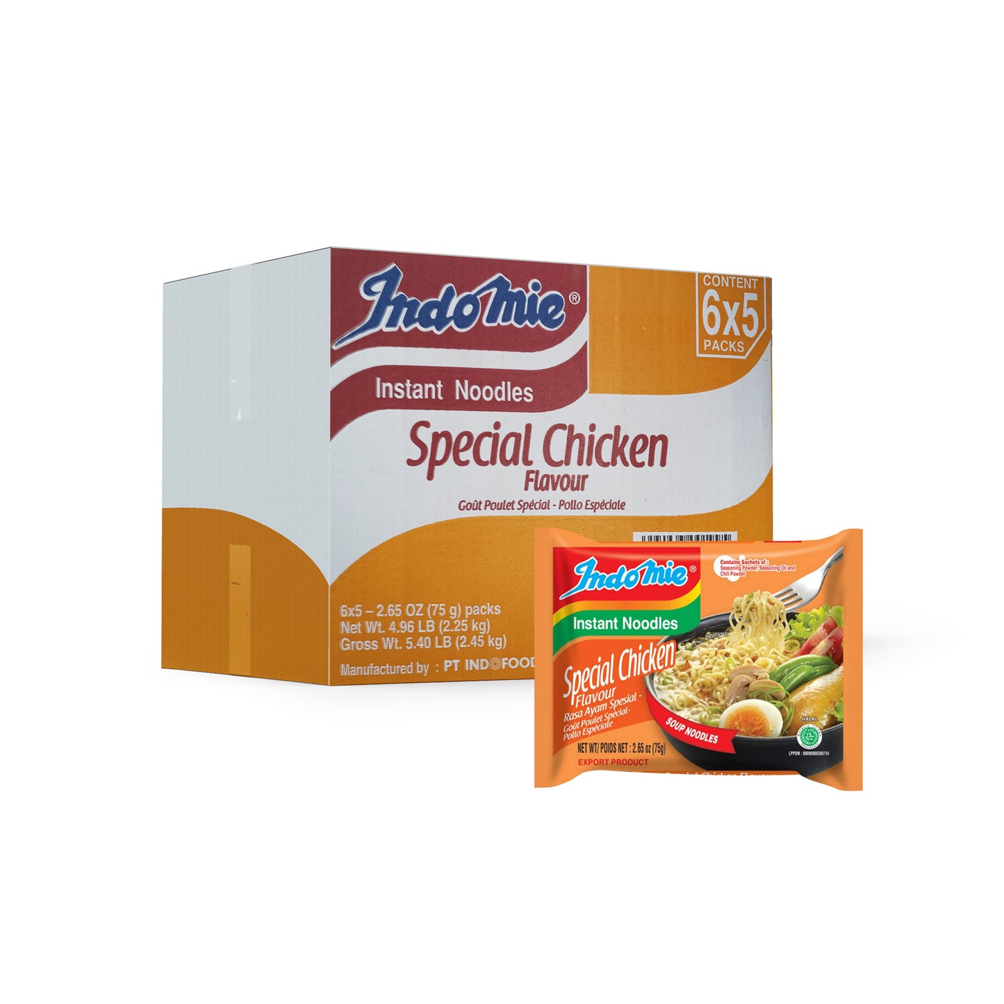 Indomie Instant Noodles Soup Special Chicken Flavor (Pack of 30)