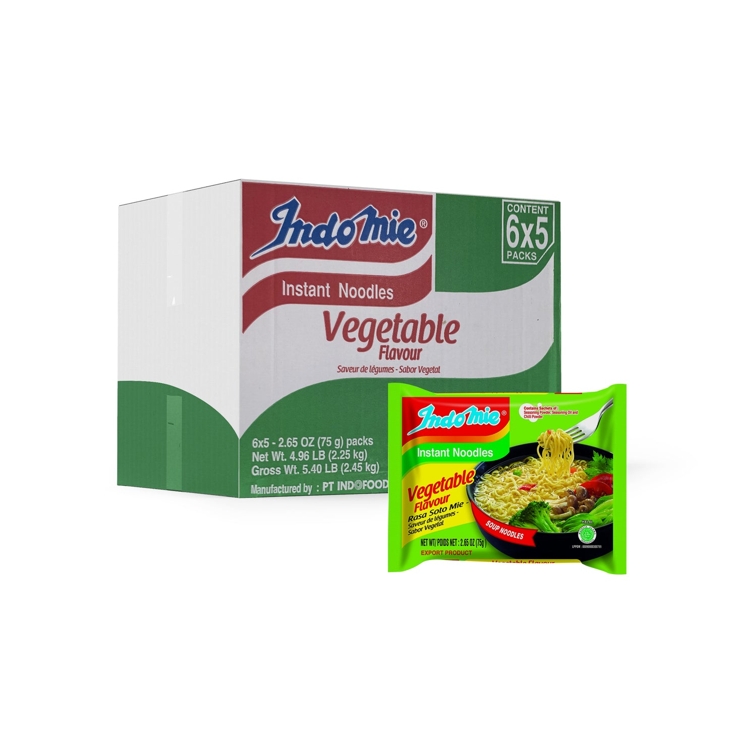 Indomie Instant Noodle Soup Vegetable Flavour (Pack of30)