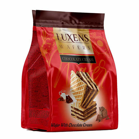 LUXENS Wafers Cubes Chocolate 250 gram (Pack of 12)